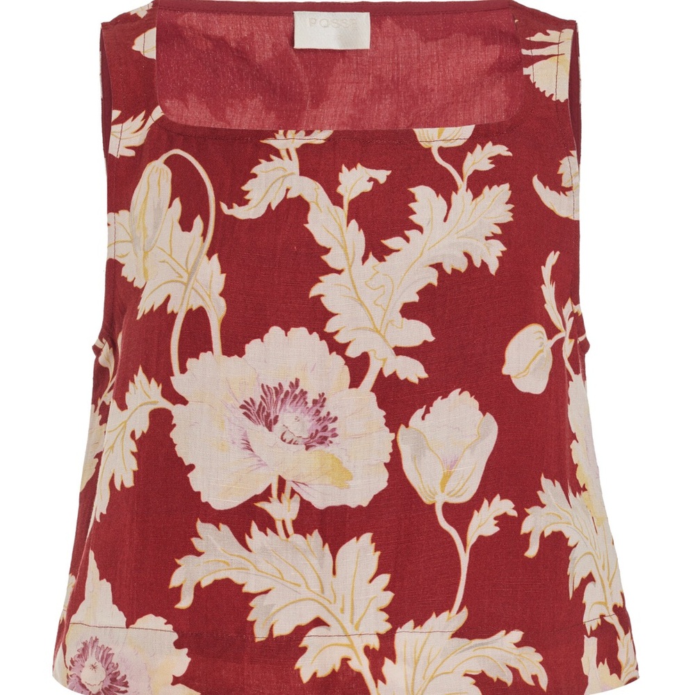 POSSE Emma floral crop tank top sleeveless floral - Small
